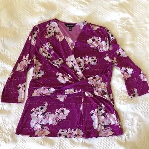 Versatile Ellen Tracy faux wrap top